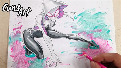 dibujo gwen stacy spiderman|How To Draw Gwen Stacy (Spider.